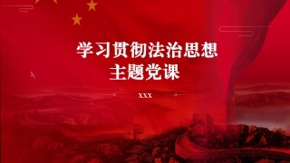 政法系统学习贯彻法治思想主题党课ppt课件含讲稿