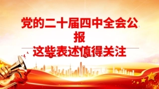 深入学习贯彻党的二十届四中全会精神党课PPT课件含讲稿：党的二十届四中全会公报这些表述值得关注