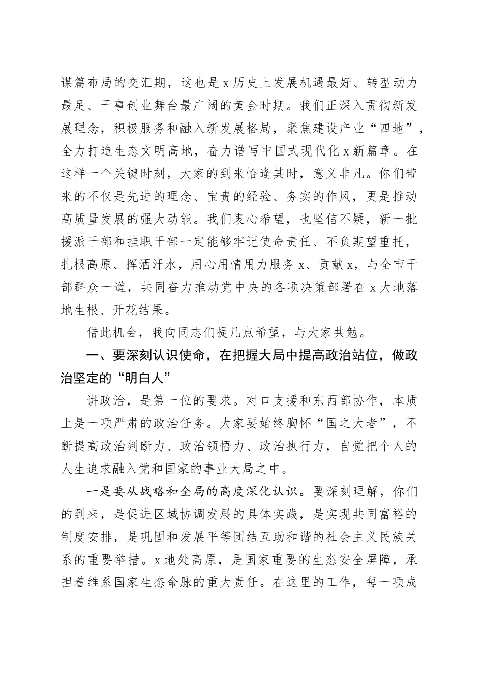 在2025年市援派干部及东西部协作挂职干部座谈会上的讲话_第2页