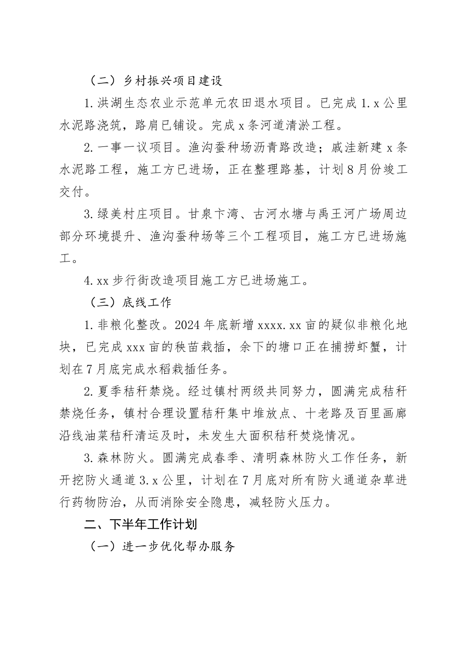 镇农村工作办公室2025年上半年工作总结及下半年工作计划_第2页