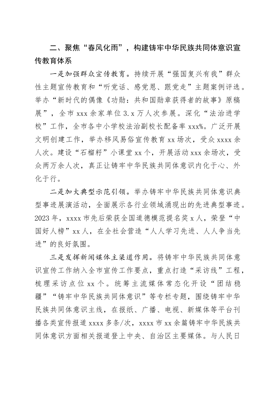 市全面铸牢中华民族共同体意识工作综述_第2页