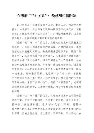 在明晰“三对关系”中绘就组织新图景