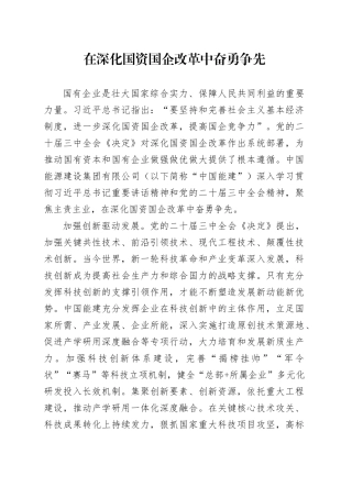 在深化国资国企改革中奋勇争先