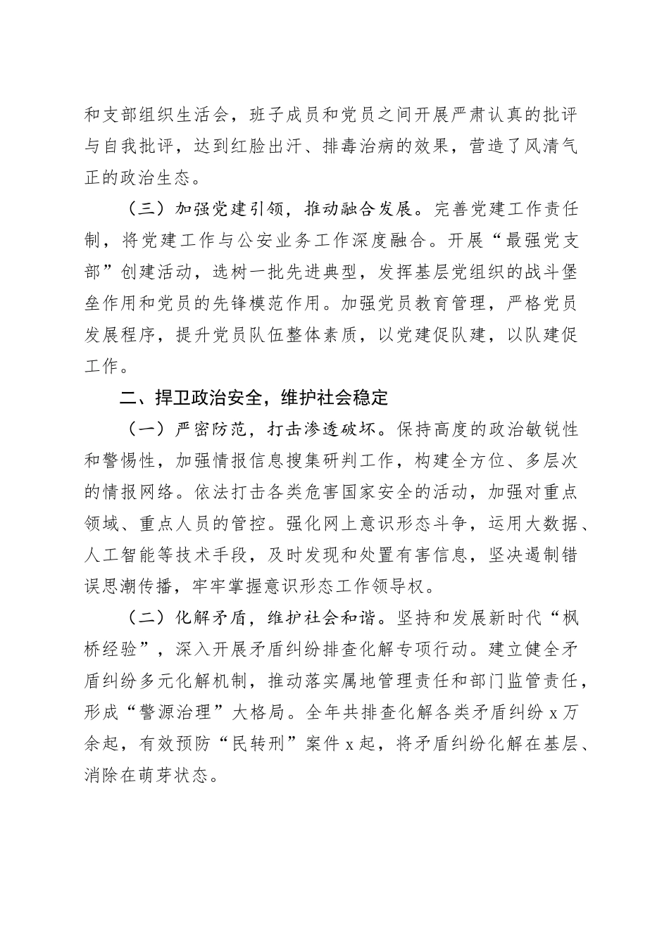 2025年公安工作总结_第2页