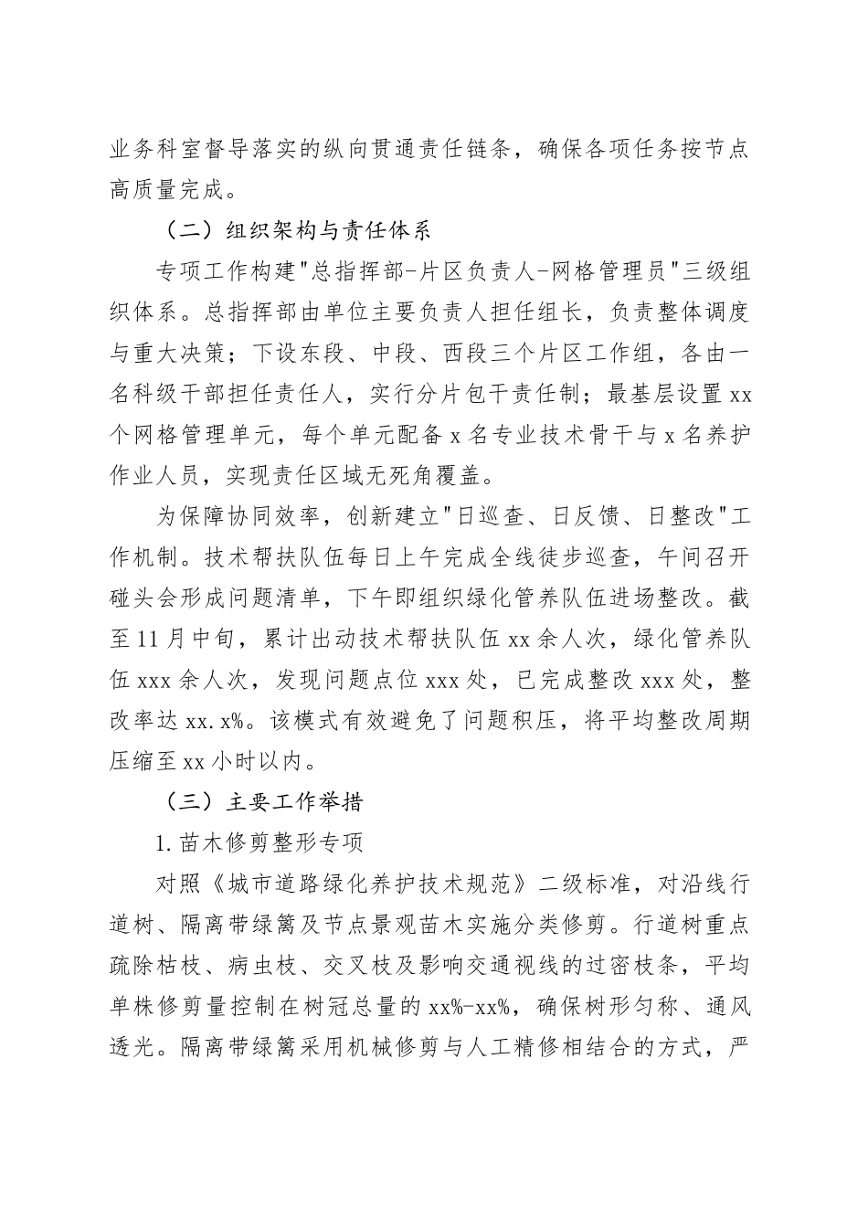 单位2025年度XX大道绿化景观提质工作总结报告_第2页