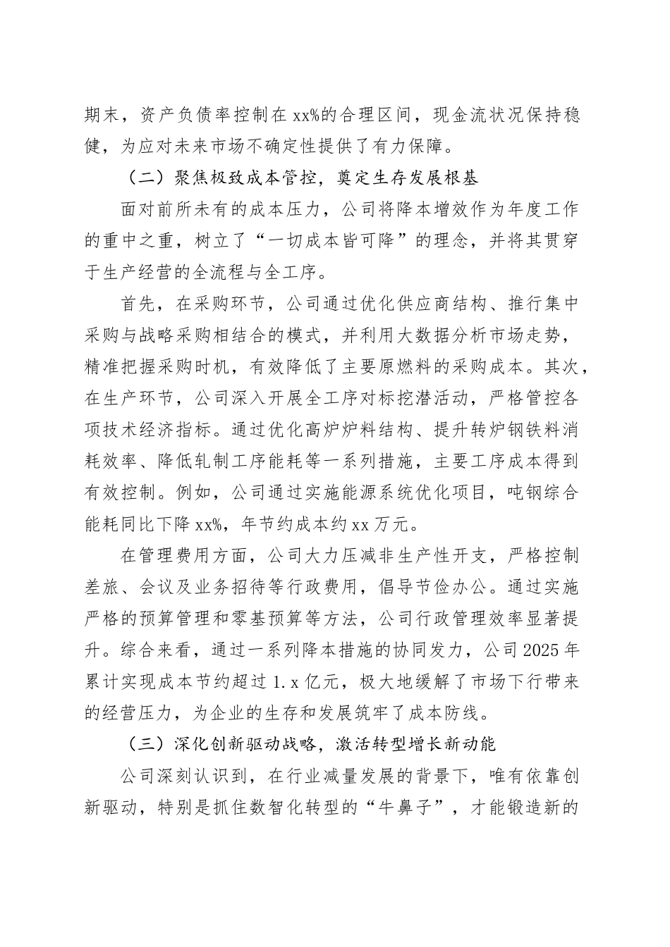 公司2025年度工作情况报告_第2页