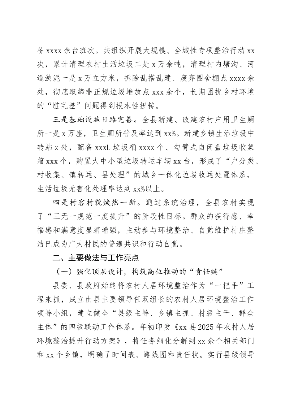 县2025年度全县农村人居环境整治提升工作的总结报告_第2页
