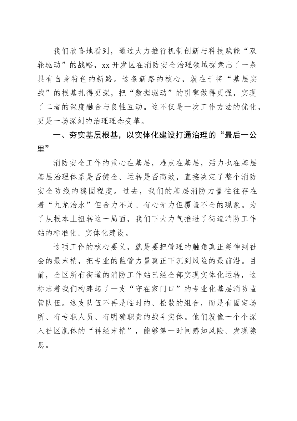 在XX开发区消防安全治理工作推进会上的讲话_第2页