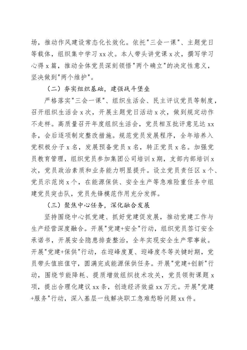 能源公司党支部书记2025年度抓基层党建工作述职报告_第2页