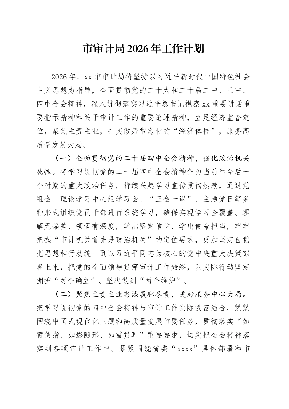 市审计局2026年工作计划_第1页