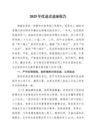 2025年度述责述廉报告