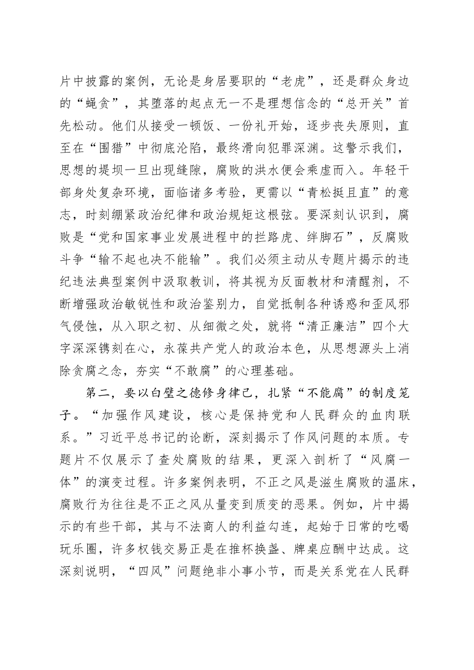 年轻党员干部观看电视专题片《一步不停歇半步不退让》感悟_第2页