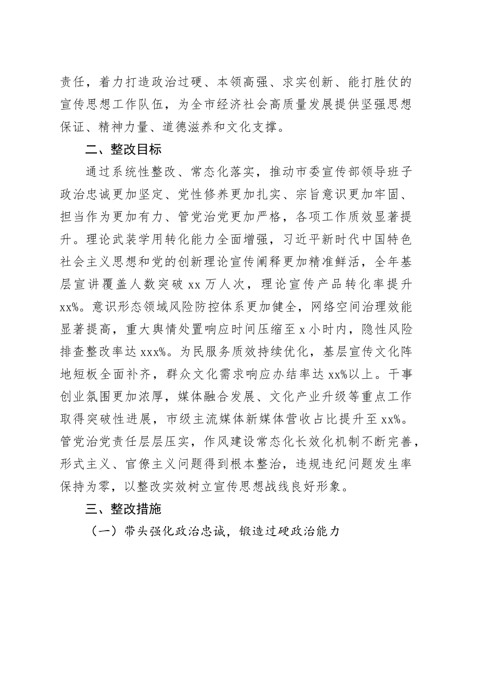 市委宣传部2025年度民主生活会查摆问题整改方案20260204_第2页