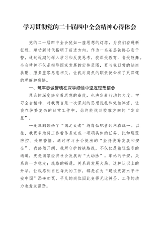 学习贯彻党的二十届四中全会精神心得体会 （2）